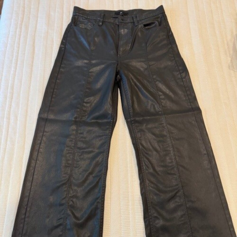Banana Republic (BR) The Coated Denim Pintuck Jean Black